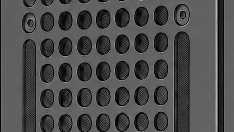 The perforated aluminium face of the Ox1.